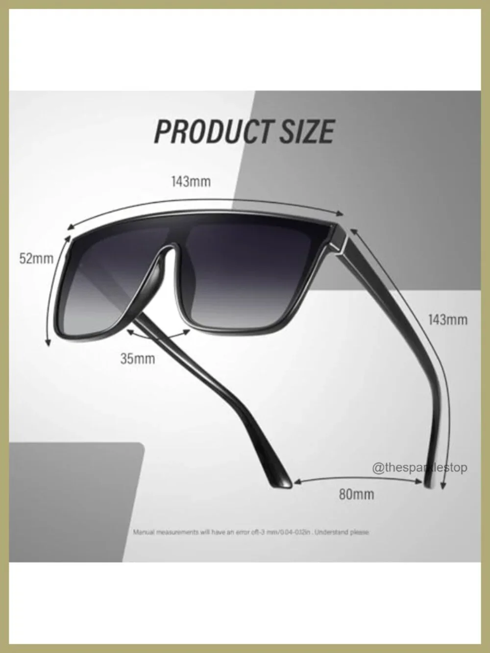 Retro Oversized Square Sunglasses for Women UV Protection